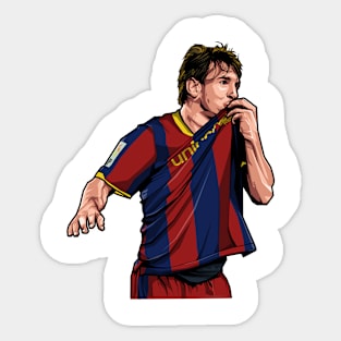 young lionel messi Sticker